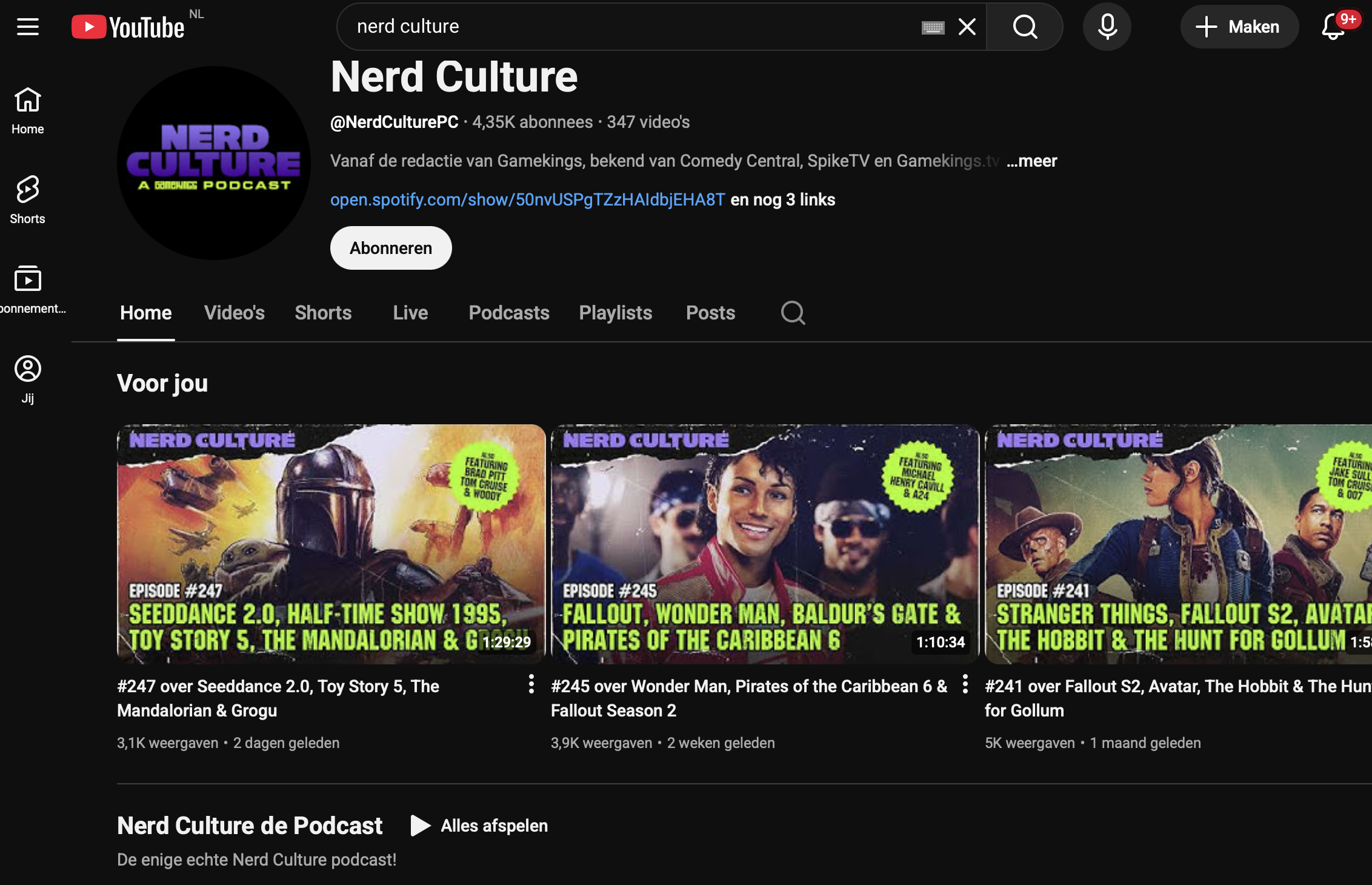 Nerd Culture YouTube